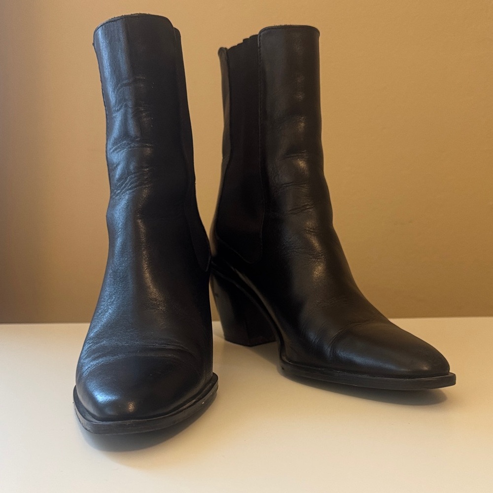 Zara Black Heeled Boots